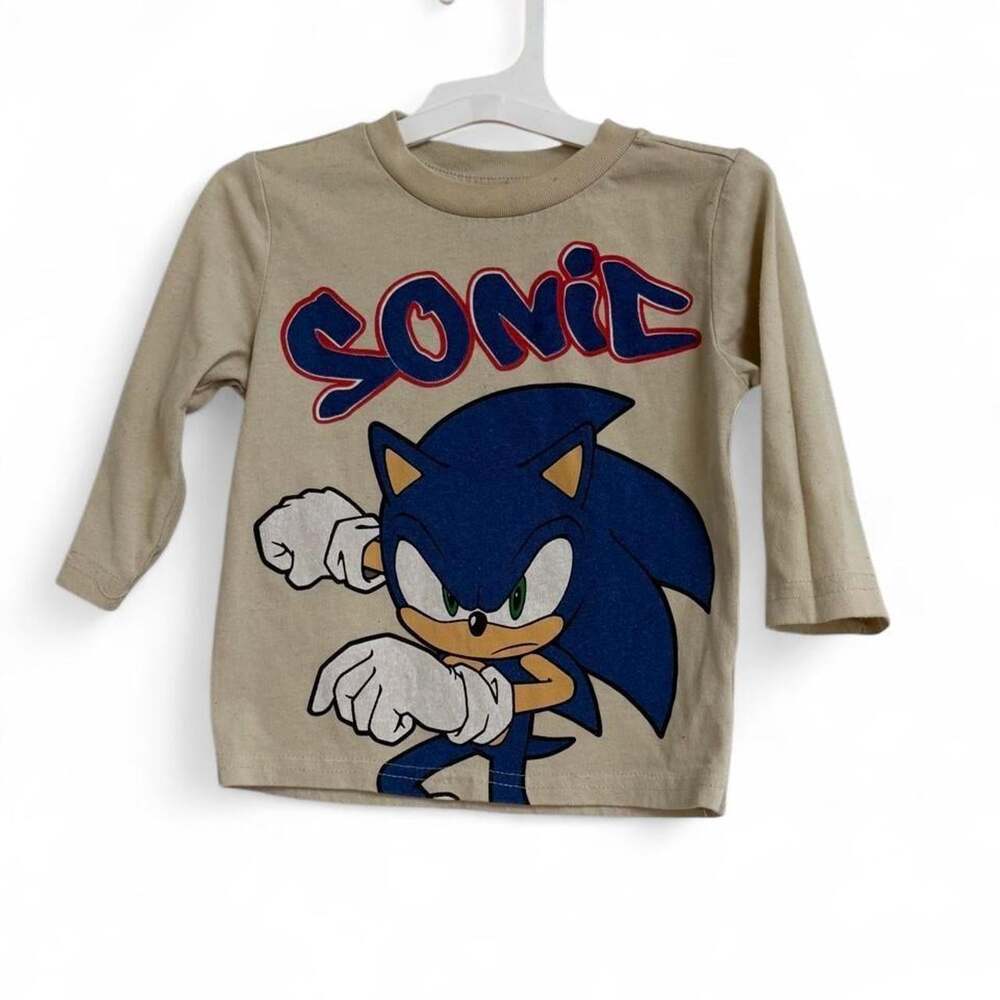 Sonic the Hedgehog Boys' Blue and Navy Shirt